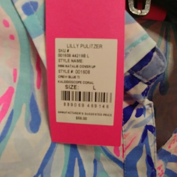 Lily pulitzer cover up sz L - Picture 4 of 4